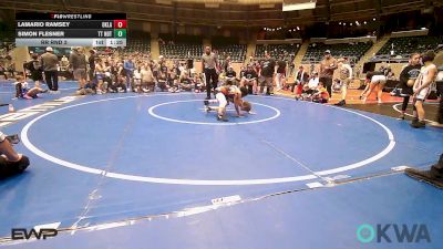 65 lbs Rr Rnd 3 - Lamario Ramsey, Oklahoma Strong-Blue 9U vs Simon Flesner, Team Tulsa NDT