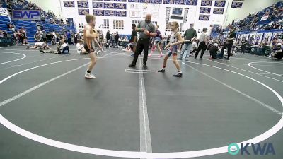 67 lbs Quarterfinal - Kloe Routledge, Husky WC vs Bodey Phillips, Bristow Youth Wrestling