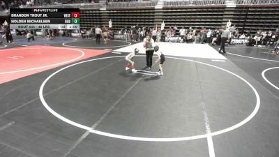 46 lbs Quarterfinal - Brandon Trout Jr., Western Nebraska Elite vs Holden Michaelsen, Heights Wrestling Club MT