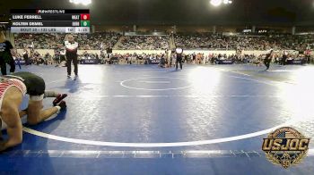 132 lbs Round Of 32 - Luke Ferrell, Weatherford Youth Wrestling vs Kolten Demel, Derby Wrestling Club