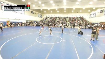130 lbs Champ. Round 1 - Camryn Stewart, Canyon High School vs Penelope Pepperdine Le, Rancho Bernardo Wrestling