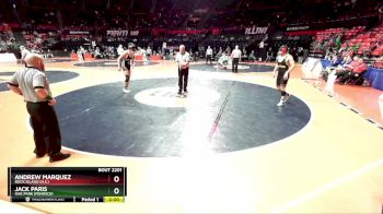 2A 190 lbs Quarterfinal - Andrew Marquez, Rock Island (H.S.) vs Jack Paris, Oak Park (Fenwick)