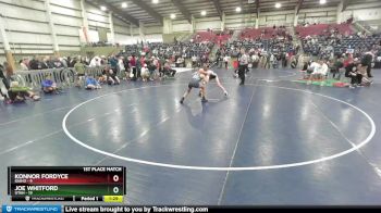 117 lbs Finals (2 Team) - Konnor Fordyce, Idaho vs Joe Whitford, Utah