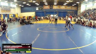 113 lbs Champ. Round 3 - Lucas Barrios, KWC vs Anthony Acquafredda, Cocoa Beach Wrestling Club