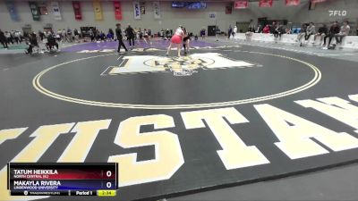 180 lbs Consolation 1st - Makayla Rivera, Lindenwood University vs Tatum Heikkila, North Central (IL)