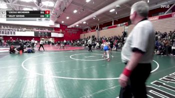 110 lbs Cons. Round 4 - Riley Givens, Lower Lake vs Cecile Michener, Healdsburg