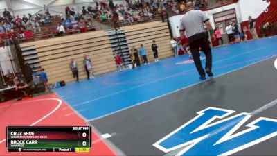 40 lbs Round 5 - Brock Carr, Wawasee vs Cruz Shue, Western Wrestling Club