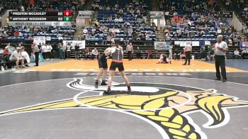 1 - 157 lbs Cons. Semi - Preston McCauley, Riverheads vs Anthony Woodson, Bath County High School
