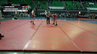 7A 165 lbs Quarterfinal - Greyson Samargia, Bob Jones vs Jaiden Moore, Thompson HS