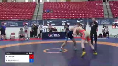 60 kg 7th Place - Kegan Calkins, Illinois vs Alex Thomsen, Nebraska Wrestling Training Center