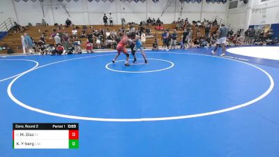 132 lbs Cons. Round 2 - Maxx Diaz, Etiwanda HS vs Kai Yi-berg, Mad Dawg WC