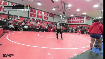 132 lbs Semifinal - Jose Canizales, McAlester vs Lee Moore, McAlester
