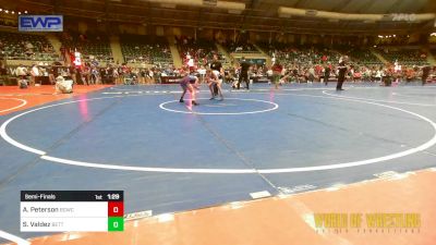 90 lbs Semifinal - Abigail Peterson, Big Game Wrestling Club vs Sophia Valdez, Betterman Elite