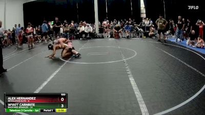 100 lbs Semis (4 Team) - Alex Hernandez, Revolution Elite vs Wyatt Carnrite, Backyard Brawler