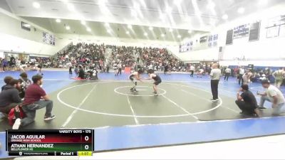 175 lbs Champ. Round 1 - Jacob Aguilar, Orange High School vs Athan Hernandez, Bellflower Hs