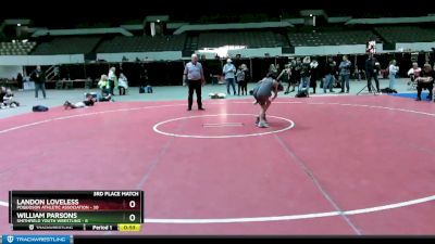 68 lbs 3rd Place Match - Landon Loveless, Poquoson Athletic Association vs William Parsons, Smithfield Youth Wrestling