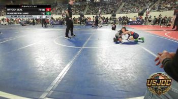 43 lbs Round Of 32 - Brycen Leal, Jacket Wrestling Club vs Walker Williams, Team Tulsa Wrestling Club