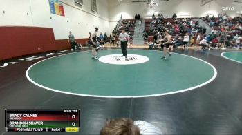 190 lbs Cons. Semi - Brady Calmes, Glenrock vs Brandon Shaver, Cheyenne East