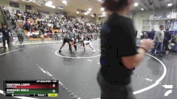 130 lbs Quarterfinal - Makynna Loepp, Montclair vs Emerson Keels, Mayfair