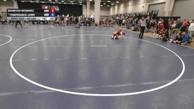 125 lbs Cons. Quarters - Temperance Lowe, Greater Heights Wrestling Club vs Shaniyah McDaniel, Columbia County Wrestling Club