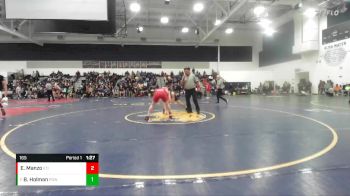 165 lbs Semifinal - Bailey Holman, Poway vs Evan Manzo, Etiwanda