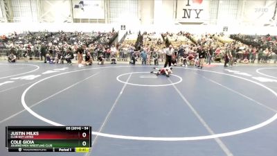 54 lbs Cons. Round 4 - Cole Gioia, Journeymen Wrestling Club vs Justin Milks, Club Not Listed