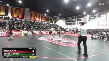 165 lbs Champ. Round 1 - Gradon Rose, Mission Viejo vs Ben De La Torre, South Hills