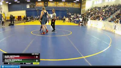 220 Gold Round 2 - Dustin Edenfield, Camden County vs Alex Geffrard, Miami Palmetto