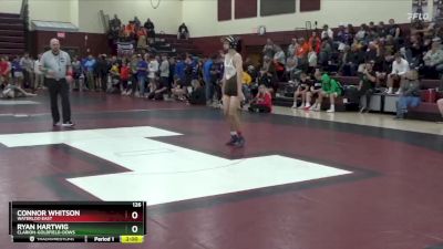 126 lbs Round 1 - Ryan Hartwig, Clarion-Goldfield-Dows vs Connor Whitson, Waterloo East