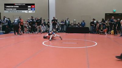 108 lbs 1st Place Match - Preston Dorn, South Hills Wrestling Academy vs Colton Cox, KD / Curby