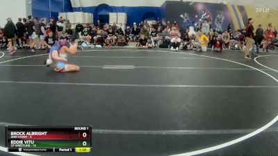 126 lbs Round 1 (8 Team) - Brock Albright, Ohio Storm vs Eddie Vitu, CP Wrestling