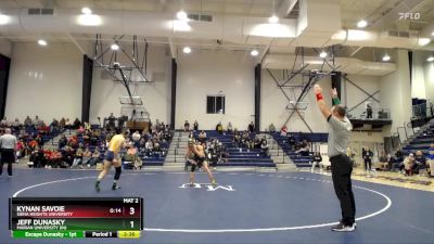 165 lbs Cons. Semi - Jeff Dunasky, Marian University (IN) vs Kynan Savoie, Siena Heights University