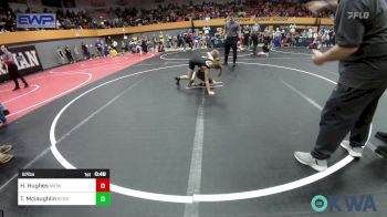 67 lbs Quarterfinal - Haygen Hughes, Midwest City Bombers Youth Wrestling Club vs Taylan Mclaughlin, Redskins Wrestling Club