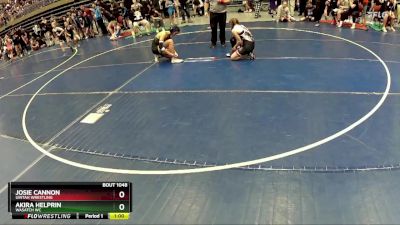 120 lbs Champ. Round 1 - Josie Cannon, Uintah Wrestling vs Akira Helprin, Wasatch WC