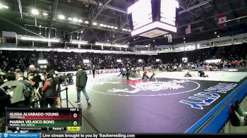 Girls 130 lbs Cons. Round 4 - Marina Velasco Bono, Federal Way (Girls) vs Alissa Alvarado-Young, Yelm (Girls)
