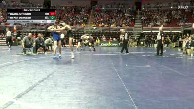 2A-165 lbs Cons. Round 4 - Ryker Dengler, West Liberty vs Blake Johnson, Eddyville-Blakesburg-Fremont