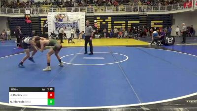 115 lbs Round Of 16 - Jackson Pollick, Kiski Area vs Aidan Marecic, Wrestling University