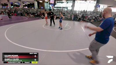 98 lbs Semifinal - Isabella Allen, Spring Klein Wrestling Club vs Lillian McHam, Wesley Club Wrestling