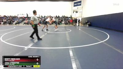 285 lbs Cons. Round 2 - Cole Steketee, Menlo College vs Emitt Mercado, Menlo College