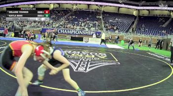 Girls-100 lbs Cons. Round 1 - Delaine Youngs, Reading Hs Girls vs Kayla Maki, Sparta Hs Girls