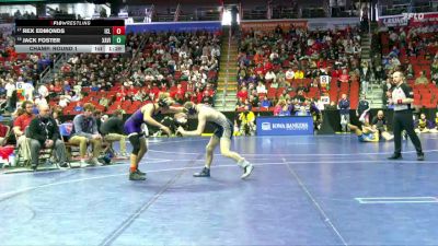 3A-132 lbs Champ. Round 1 - Rex Edmonds, Iowa City, Liberty vs Jack Foster, Xavier, Cedar Rapids