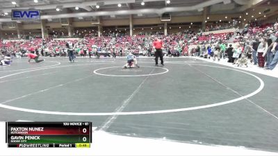 61 lbs Round 1 - Paxton Nunez, Hutchinson vs Gavin Penick, Dodge City