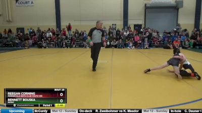 80 lbs Round 1 - Bennett Bouska, NEIWC vs Reegan Corning, Pardeeville Boys Club Youth Wr