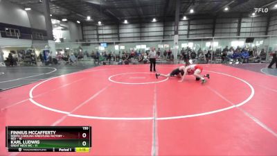 150 lbs Round 3 (4 Team) - Finnius McCafferty, NORTH CAROLINA WRESTLING FACTORY - RED vs Karl Ludwig, GREAT NECK WC