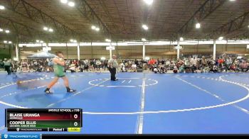 120 lbs Cons. Round 2 - Cooper Ellis, Les Bois Junior High vs Blaise Uranga, Homedale