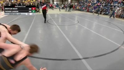 130 lbs Cons. Round 3 - Braylon Bach, Heartland Wrestling Academy vs Tucker Larson, Cobbler Kids Wrestling