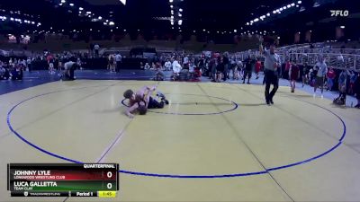 108 lbs Quarterfinal - Johnny Lyle, Longwood Wrestling Club vs Luca Galletta, Team Clay