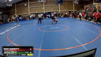 157 lbs Cons. Round 5 - Joshua Padilla, Hope International vs Wyatt McDermott, Western Wyoming