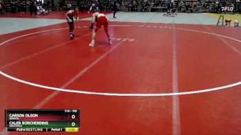 110 lbs Cons. Round 2 - Carson Olson, Benson vs Caleb Borcherding, Westfield