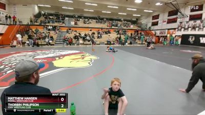 49-53 lbs Semifinal - Matthew Hansen, Powell Wrestling Club vs Thorbin Philipson, Cody Wrestling Club